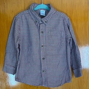 Gymboree Red & Navy Houndstooth Button-Down Shirt - Size: 3T
